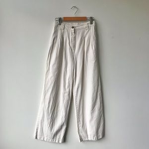 Oak + Fort Pleated Wide Leg Trousers